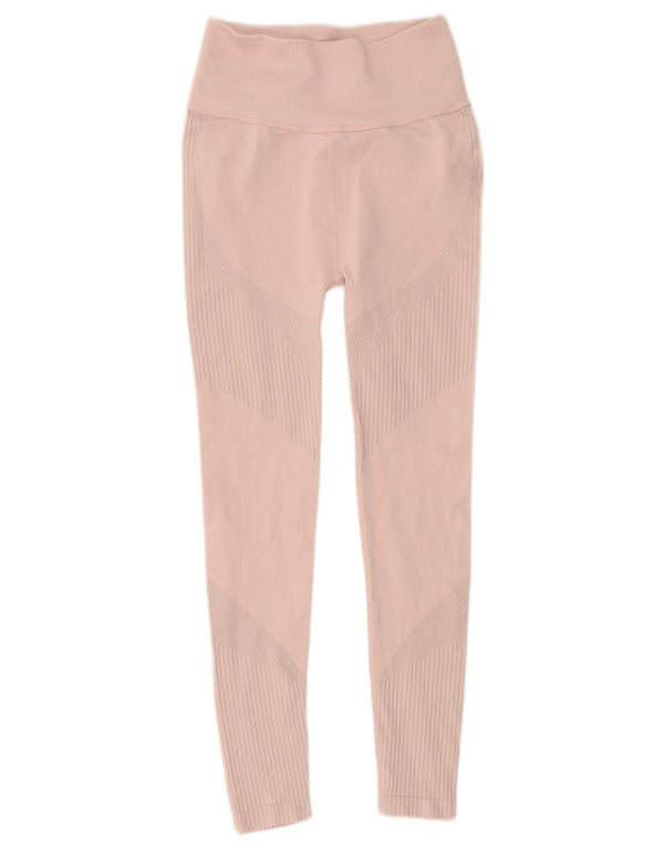 Leggings grafici da donna Puma UK 6 XS poliestere a righe rosa