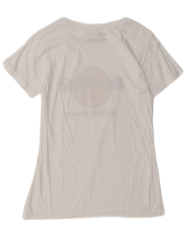 T-shirt grafica da donna HARD ROCK CAFE UK 10 piccola bianca