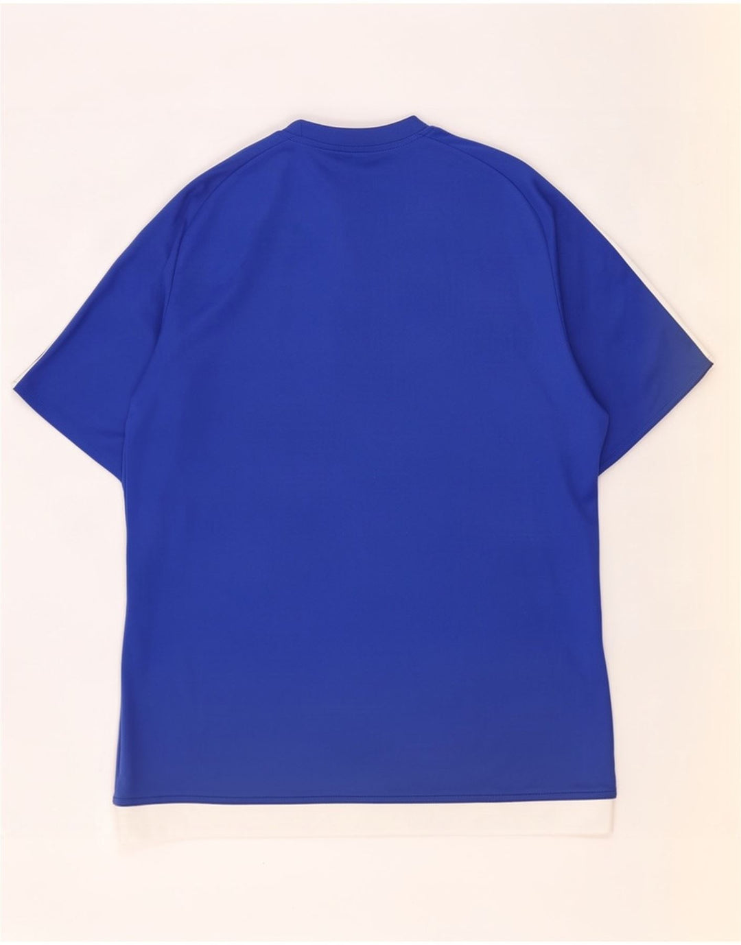 T-shirt Adidas Climalite da uomo Top in poliestere color block blu medio