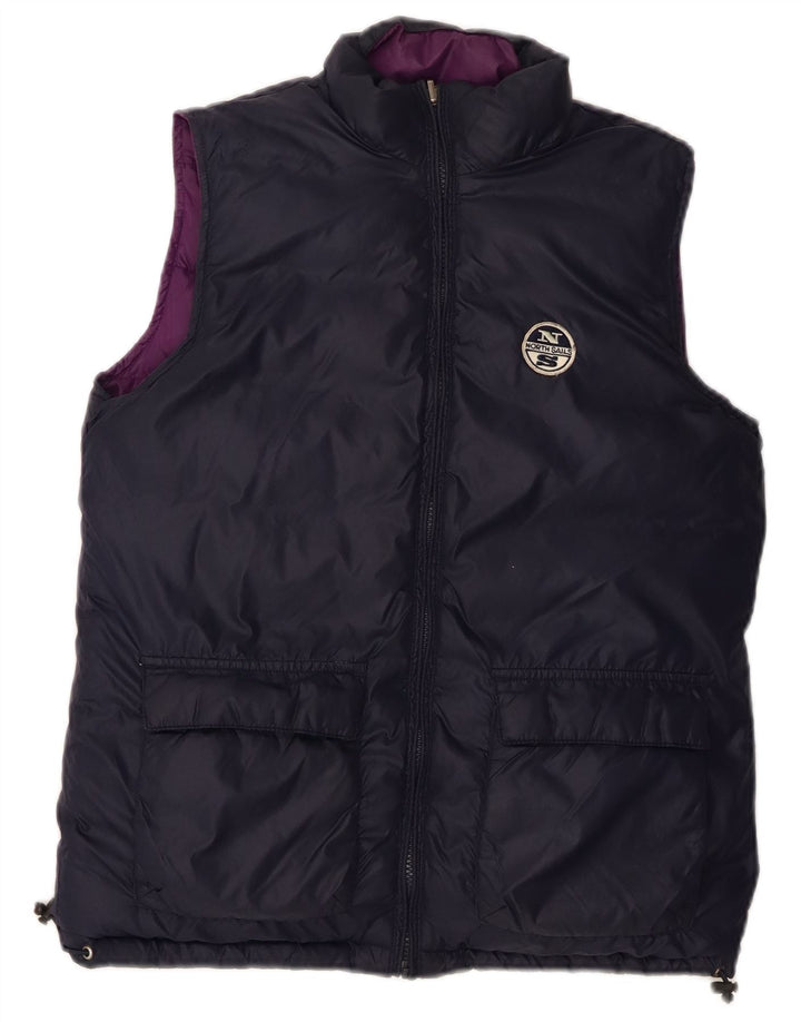 Gilet imbottito reversibile da donna North Sails UK 10 piccolo viola in poliammide