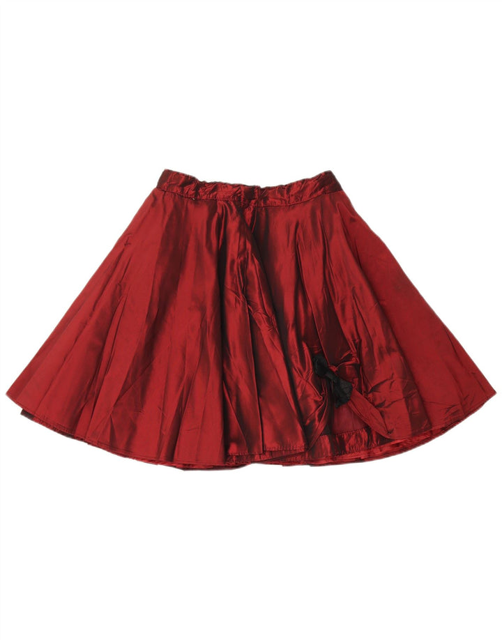 Gonna svasata da donna vintage W26 piccola bordeaux