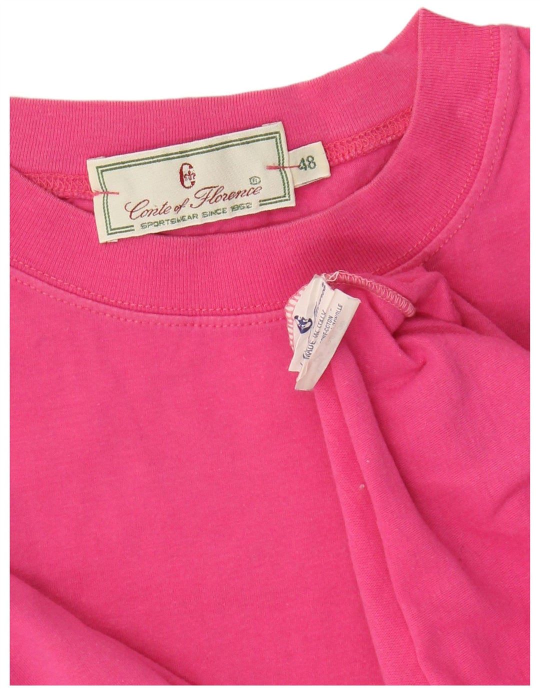 CONTE OF FLORENCE T-shirt Donna Top IT 48 XL Cotone Rosa