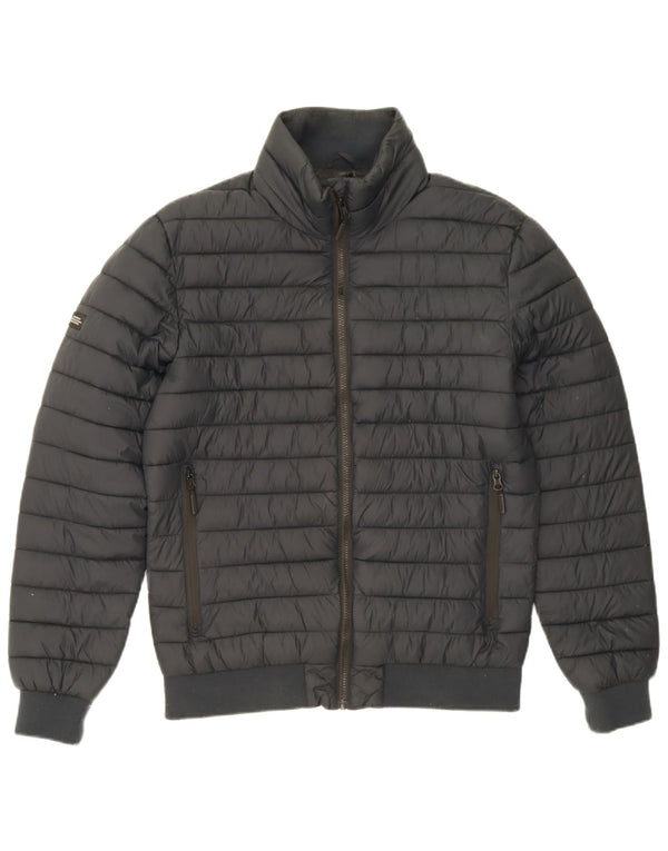 Giacca imbottita da uomo Superdry UK 40 Large in nylon blu navy