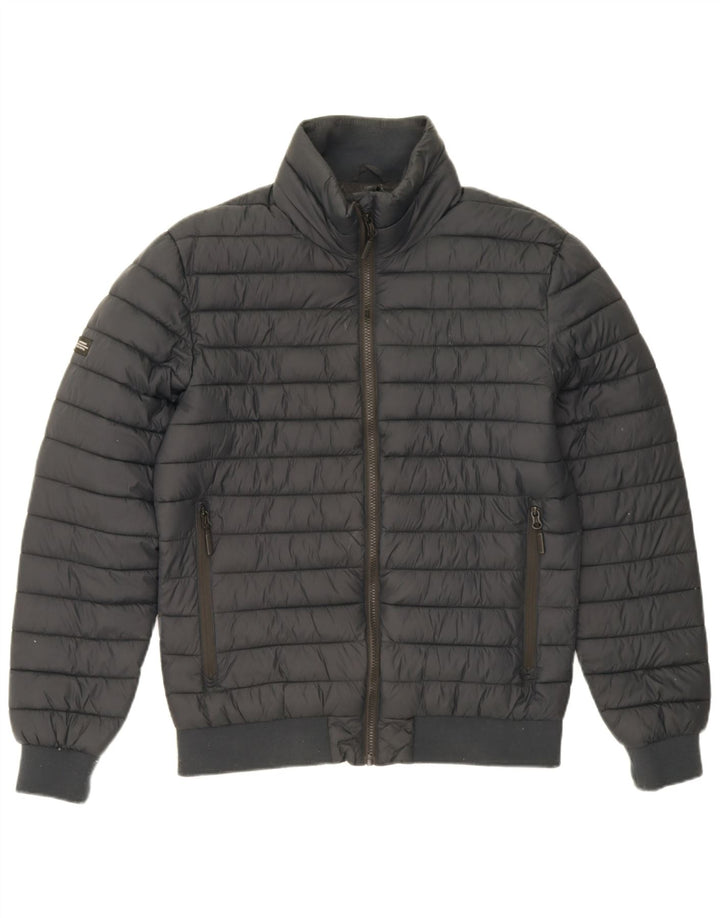 Giacca imbottita da uomo Superdry UK 40 Large in nylon blu navy