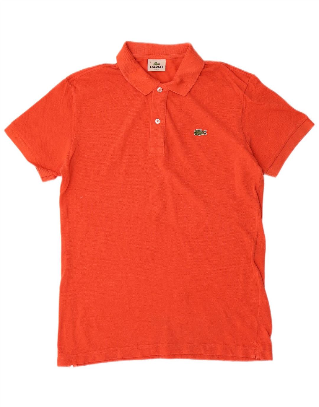 Polo LACOSTE da uomo slim fit taglia 4 cotone arancione medio