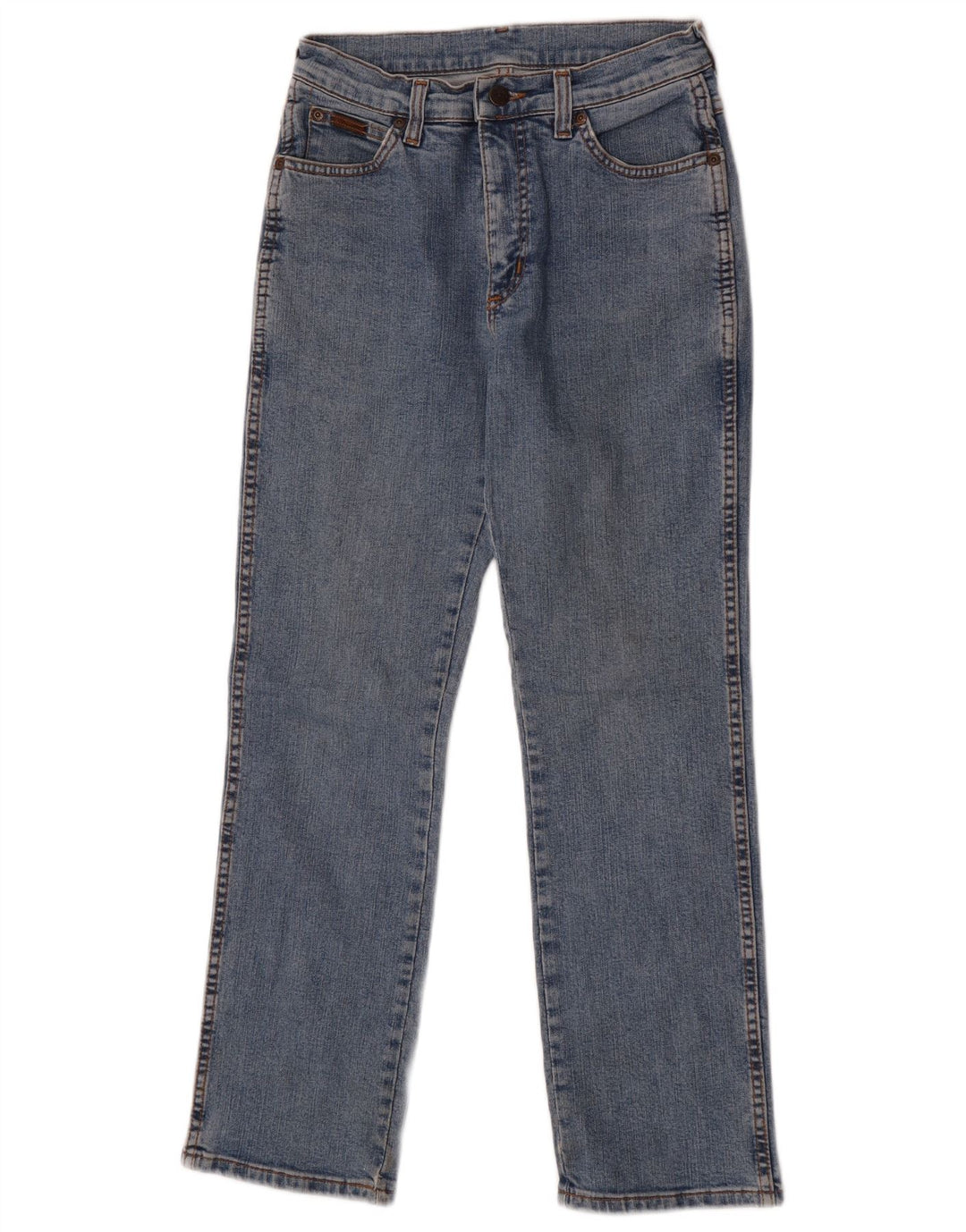 Jeans dritti da donna Wrangler US 10 medio W28 L28 cotone blu