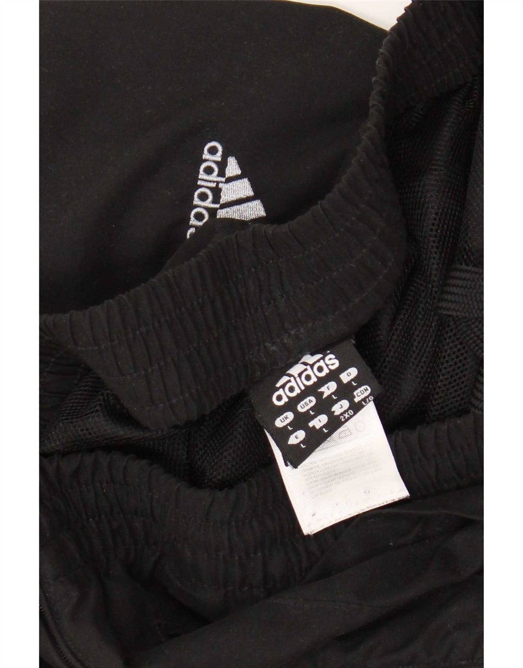 Pantaloni da tuta da uomo Adidas Large neri in poliestere