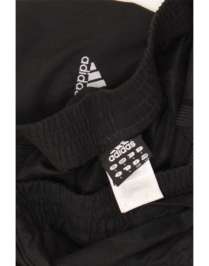 Pantaloni da tuta da uomo Adidas Large neri in poliestere