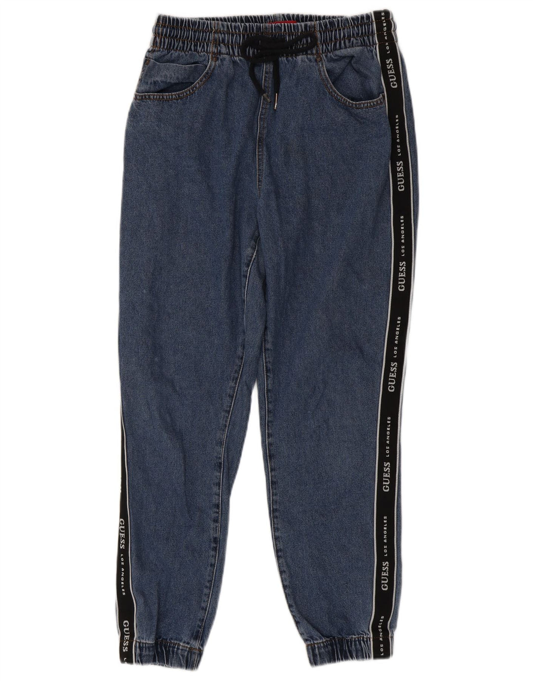 Jeans affusolati con grafica GUESS da donna W31 L27 Blu