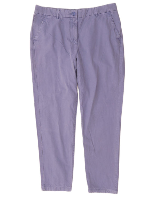 Pantaloni chino slim da donna Marks & Spencer UK 14 Large W34 L29 Cotone blu