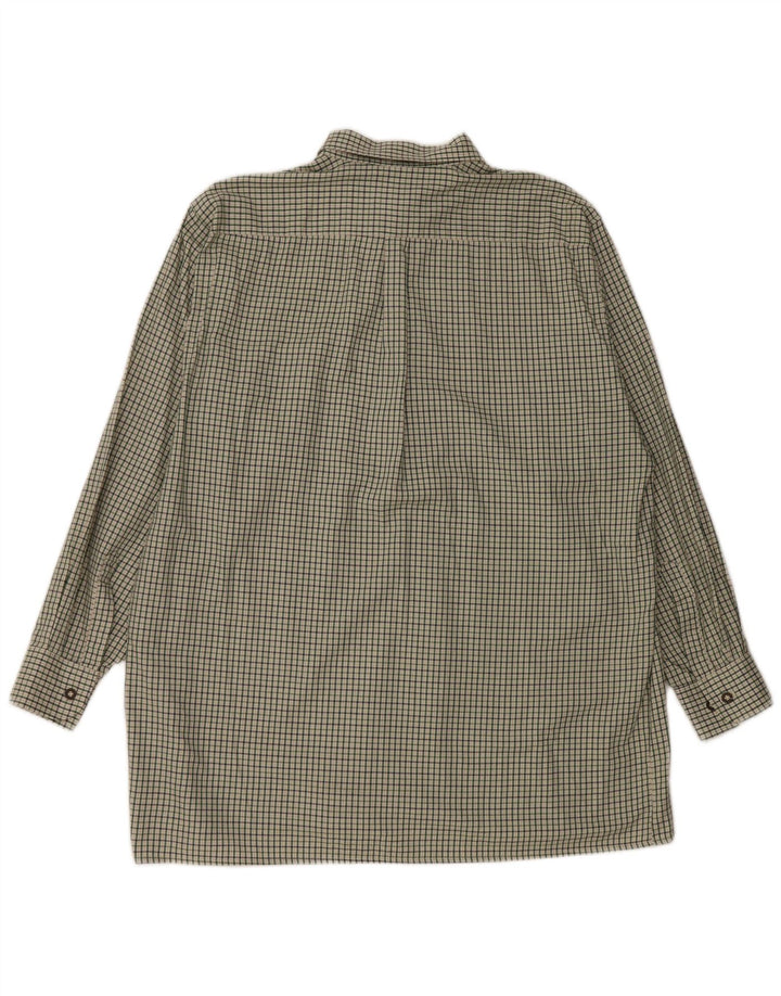 COUNTRY COLLECTION Mens Shirt Size 44 XL Green Check