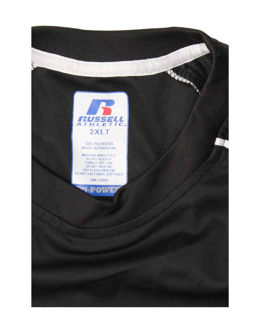 T-shirt da uomo RUSSELL ATHLETIC Top 2XL Poliestere color block nero
