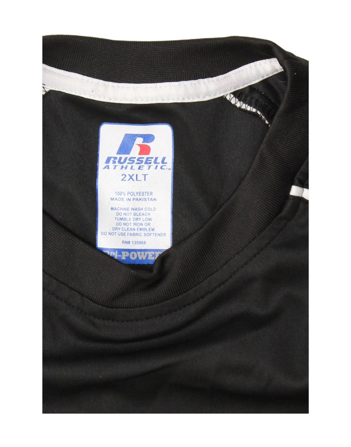 T-shirt da uomo RUSSELL ATHLETIC Top 2XL Poliestere color block nero