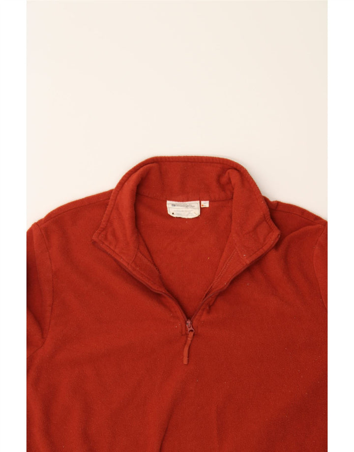 MOUNTAIN WAREHOUSE Mens Zip Neck Fleece Jumper Medium Orange Polyester Vintage Mountain Warehouse and Second-Hand Mountain Warehouse from Messina Hembry 