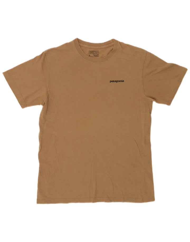 Patagonia T-shirt grafica da uomo con vestibilità regolare, top in cotone beige medio
