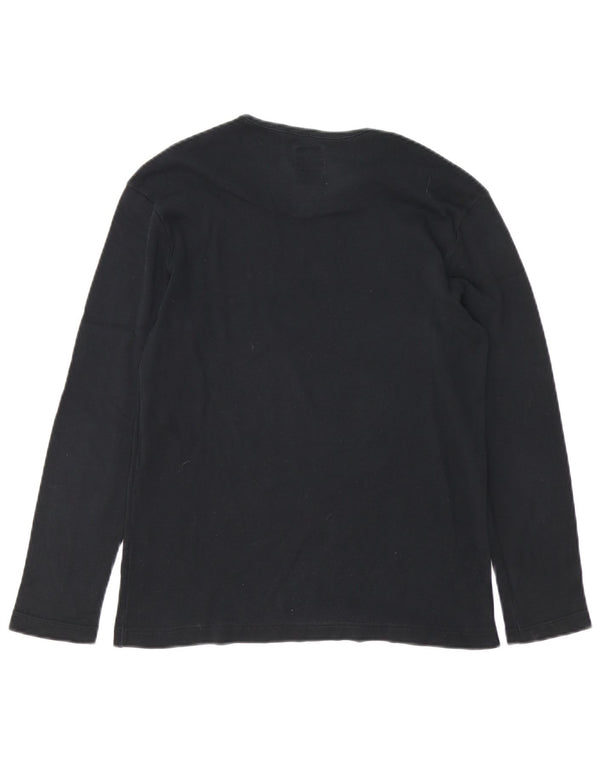 Levi's Top da donna a maniche lunghe UK 14 cotone nero medio