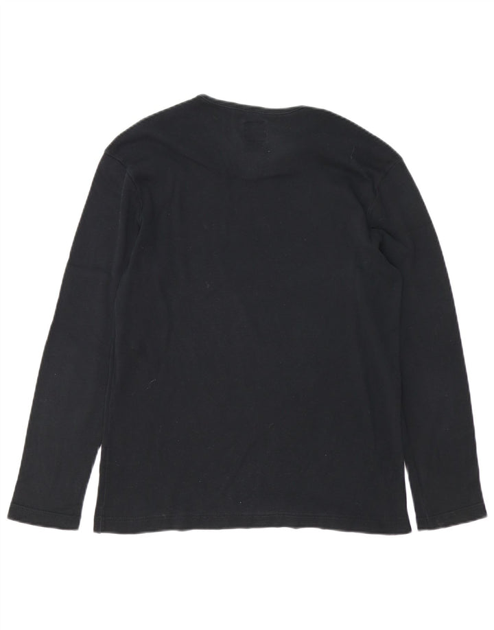 Levi's Top da donna a maniche lunghe UK 14 cotone nero medio