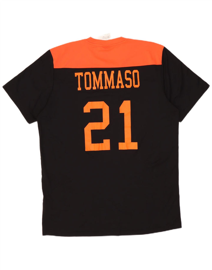 T-shirt grafica da uomo ADIDAS Top grande in poliestere color block nero