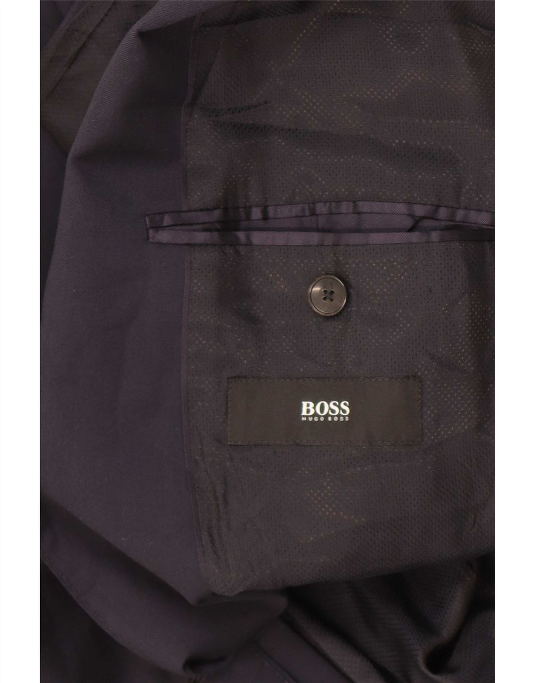 Giacca blazer da uomo a 2 bottoni Hugo Boss EU 52 XL Lana blu navy