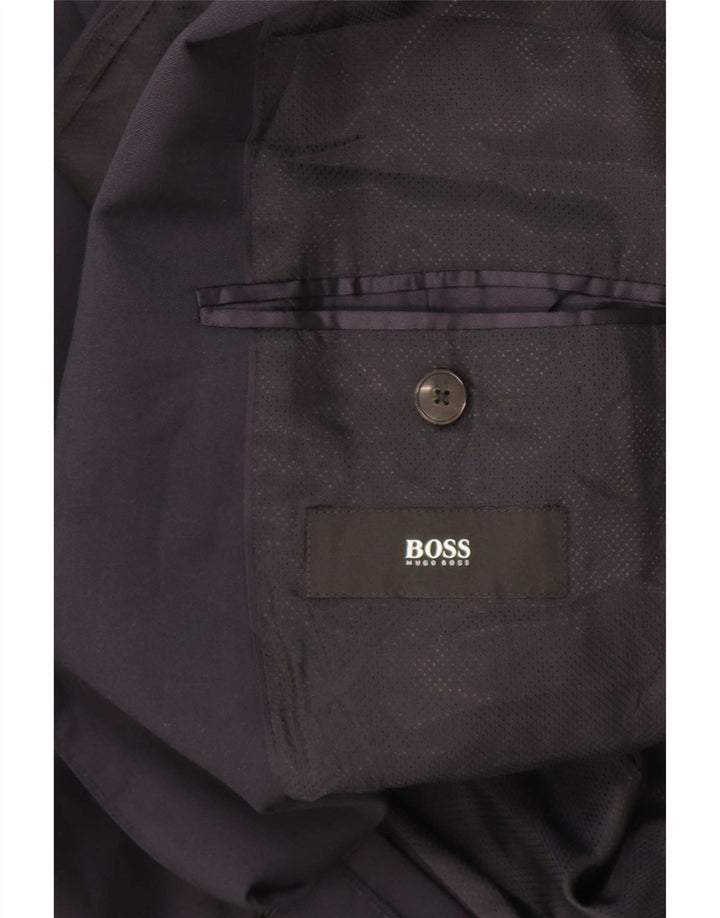 Giacca blazer da uomo a 2 bottoni Hugo Boss EU 52 XL Lana blu navy