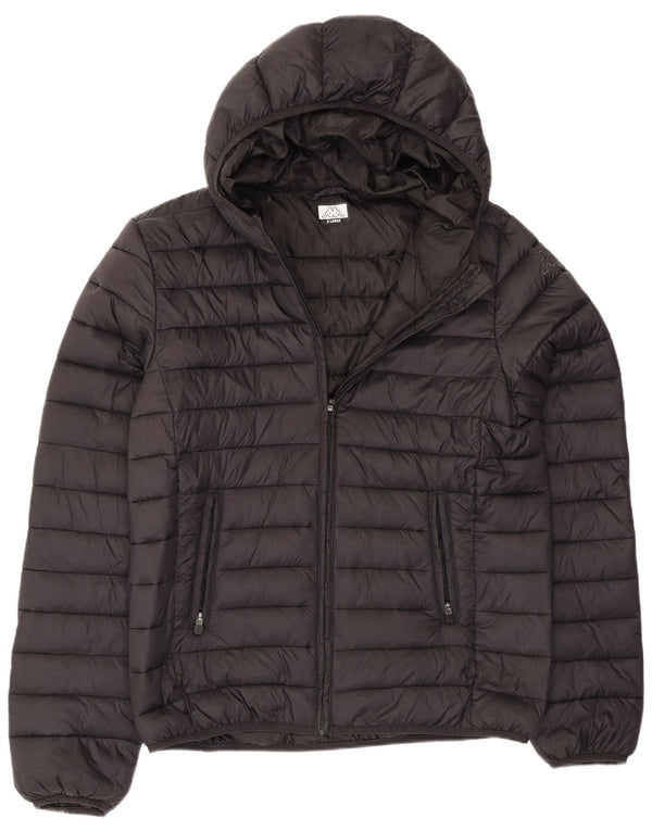 Giacca imbottita con cappuccio da uomo Kappa UK 42 XL nylon nero