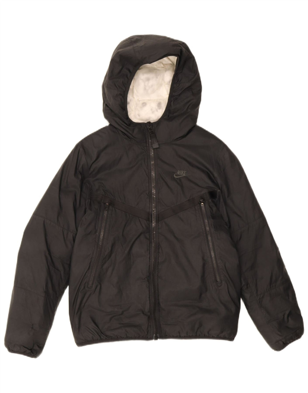 Giacca imbottita con cappuccio Nike da ragazzo 12-13 anni Large in nylon nero