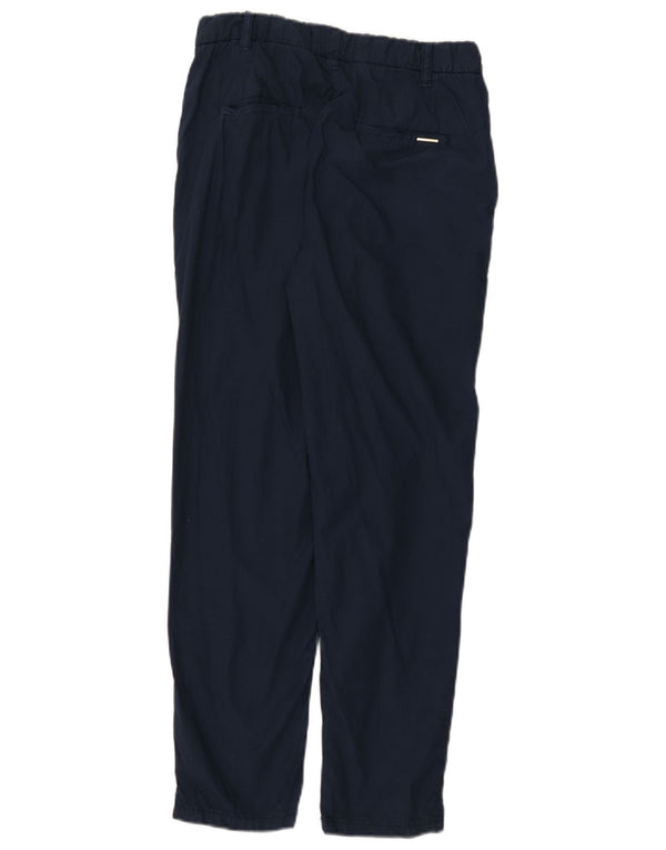 Pantaloni chino affusolati a vita alta da donna Guess W26 L26 Blu Navy