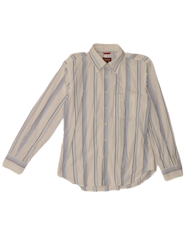 Camicia da uomo Carrera in cotone a righe bianche medie