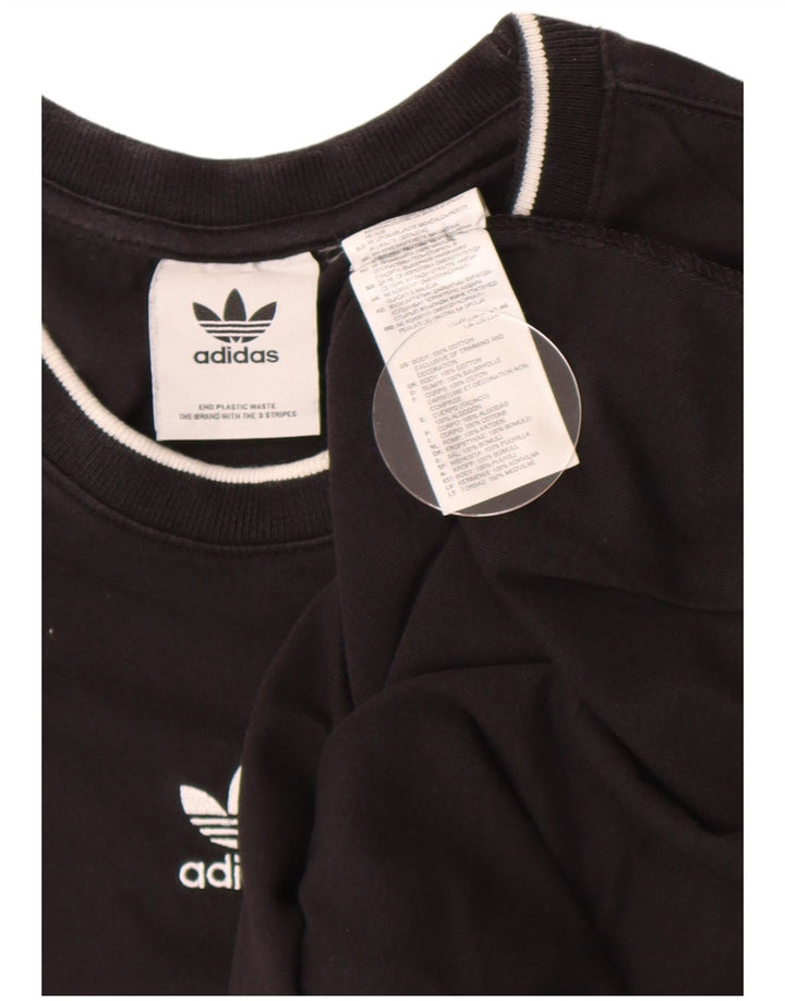 T-shirt Adidas da uomo Top Large in cotone nero