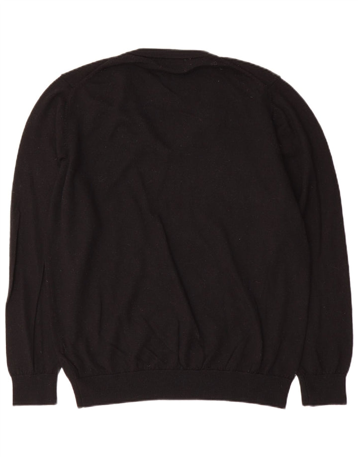 Maglione da uomo con scollo a V Marks & Spencer grande lana nera