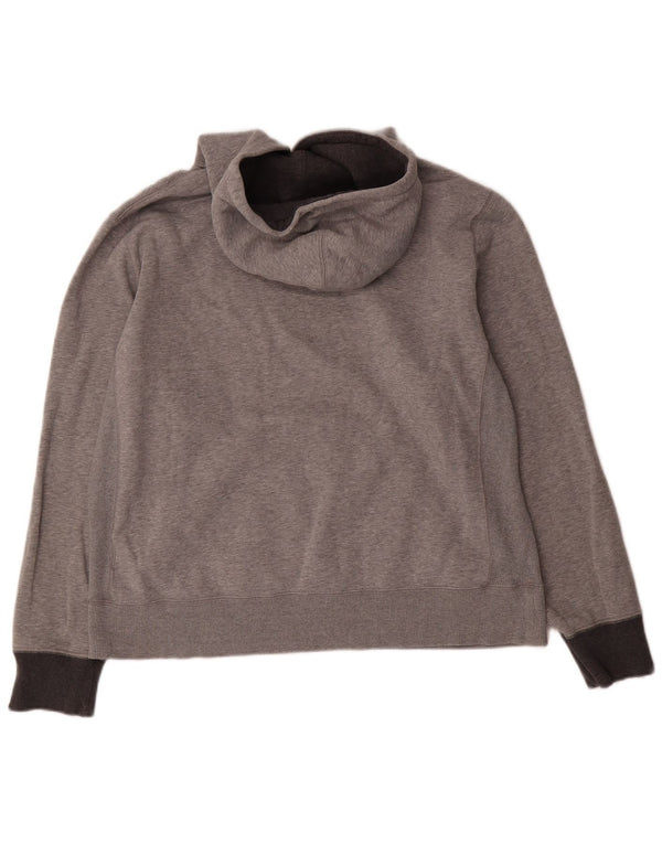 Felpa con cappuccio da uomo Nike in cotone mélange grigio medio