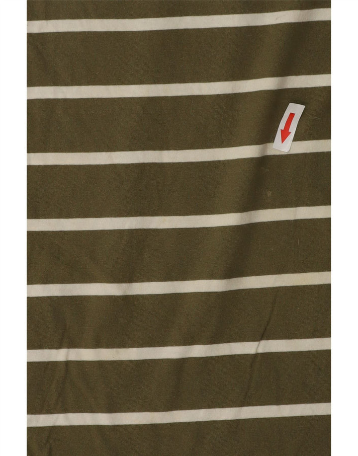 T-shirt da uomo Puma Top in cotone a righe medie kaki