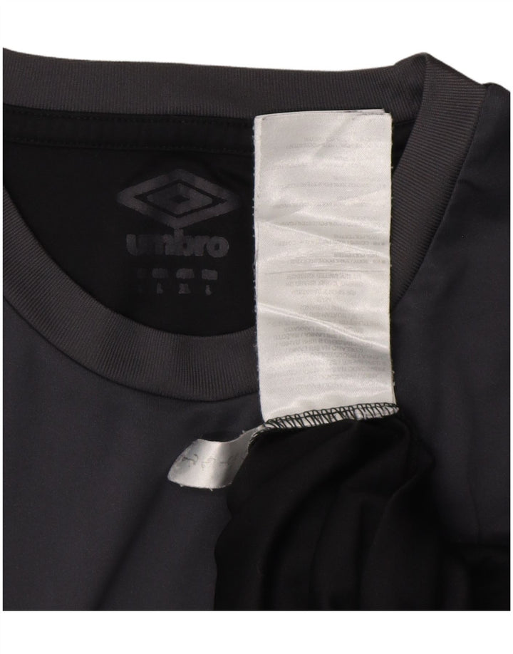 T-shirt da uomo UMBRO Top grande in poliestere color block nero