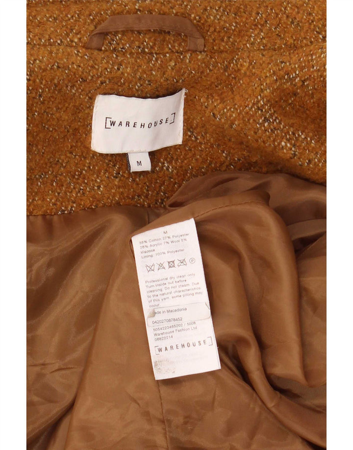 Cappotto doppiopetto da donna Warehouse UK 14 Cotone beige medio