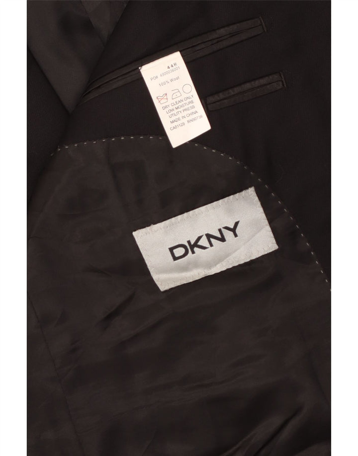 Giacca blazer da uomo a 2 bottoni Dkny UK 44 2XL lana nera