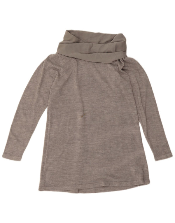 Top a maniche lunghe da donna Marks & Spencer UK 14 Acrilico screziato grigio medio