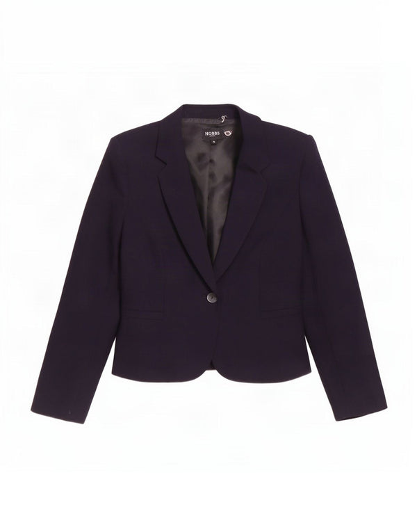 Giacca blazer da donna a 1 bottone Hobbs UK 12 media lana blu navy