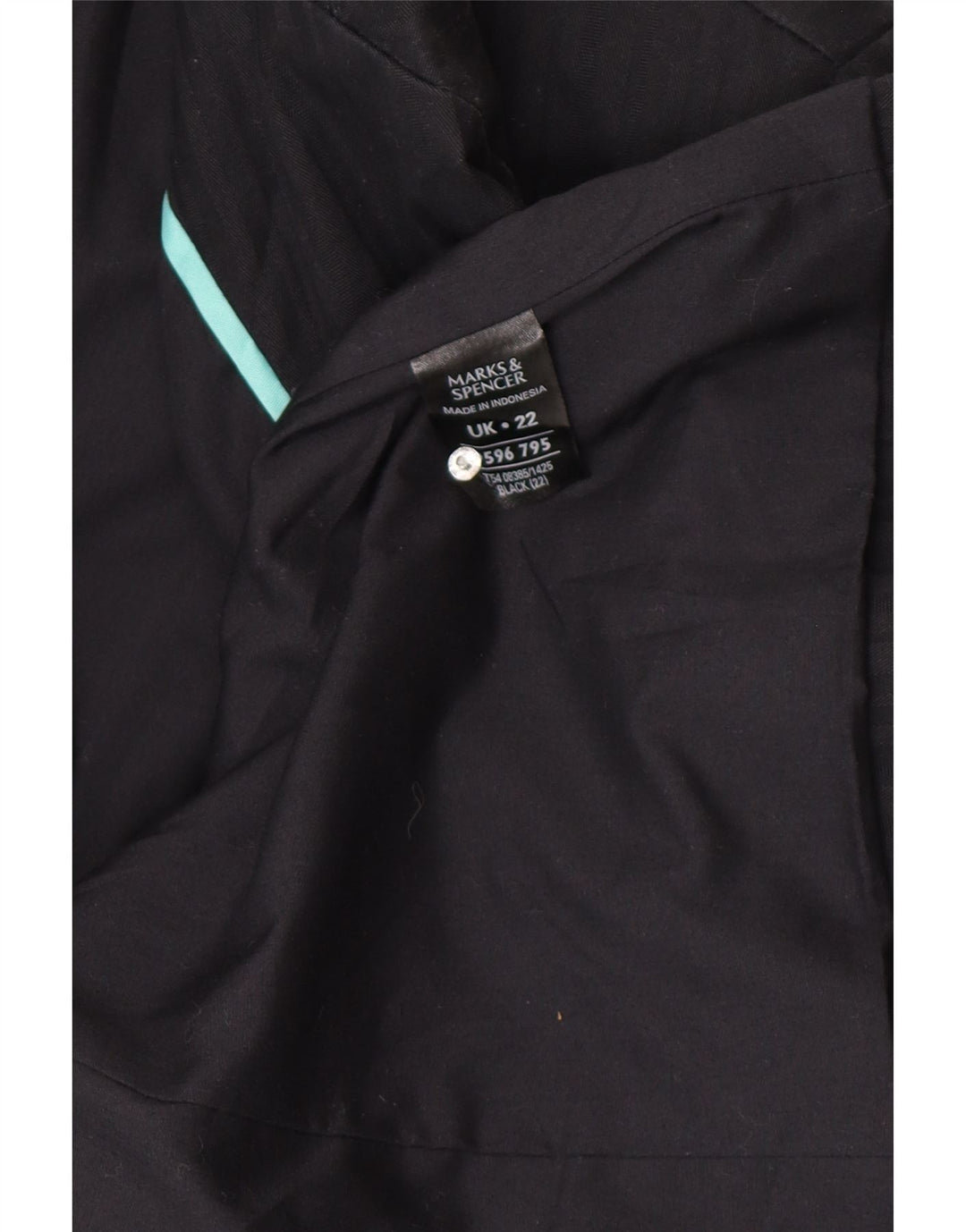 Giacca blazer a 2 bottoni Marks & Spencer da uomo UK 22 3XL cotone nero