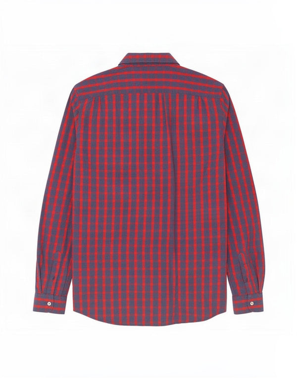 Camicia da uomo dalla vestibilità regolare di French Connection, cotone medio a quadri blu navy