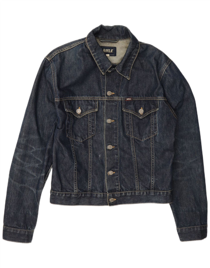 Giacca di jeans da donna Rifle UK 14 cotone blu navy medio