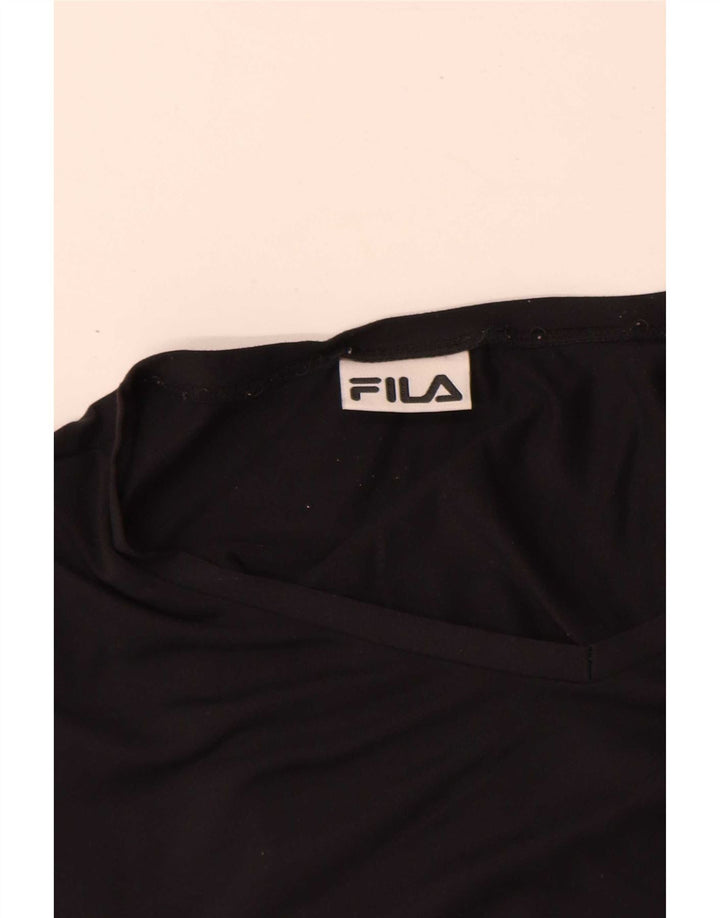 T-shirt Fila da uomo Top media nera