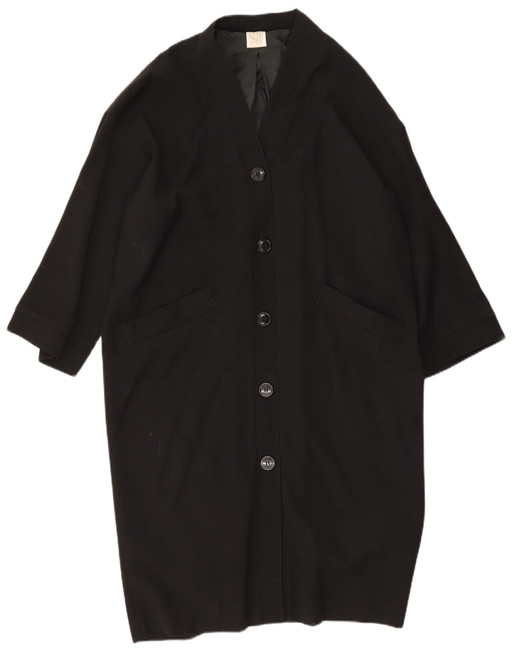 Soprabito da donna con maniche a 3/4 Ferre UK 16 grande lana vergine nera