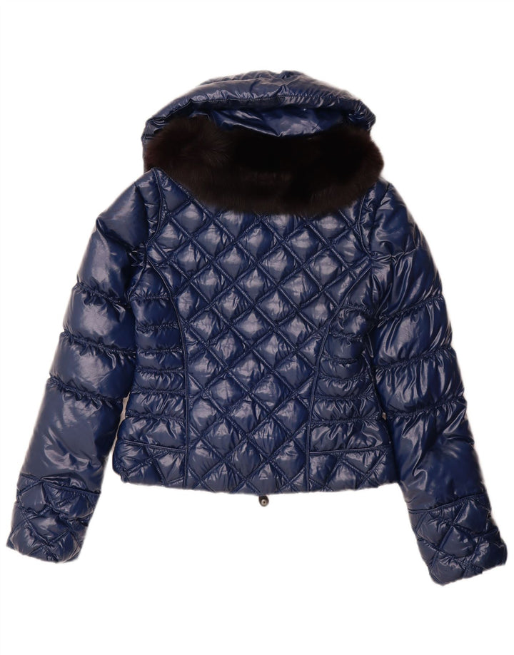 Giacca imbottita da donna PINKO UK 8 Small Blu Navy in poliammide