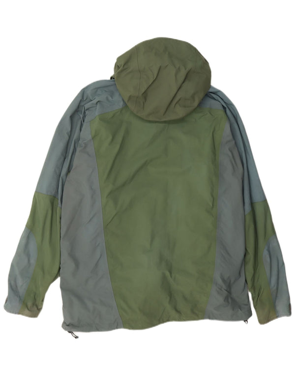 Giacca antipioggia da uomo con cappuccio Berghaus UK 40 Large Green Colourblock Nylon