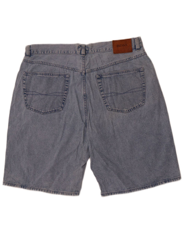 Pantaloncini di jeans Hugo Boss da uomo Utah W40 XL cotone blu