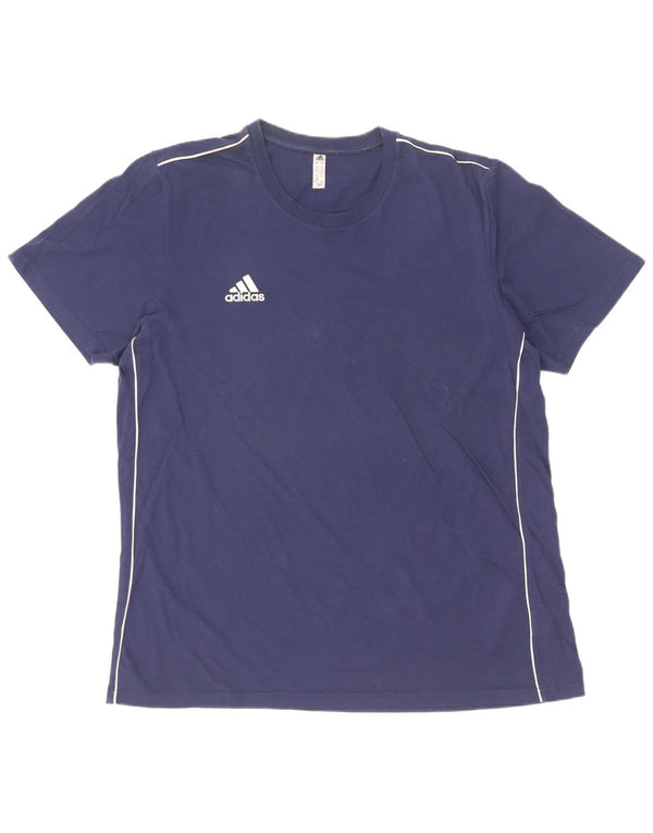 T-shirt da uomo Adidas Top XL blu navy in cotone