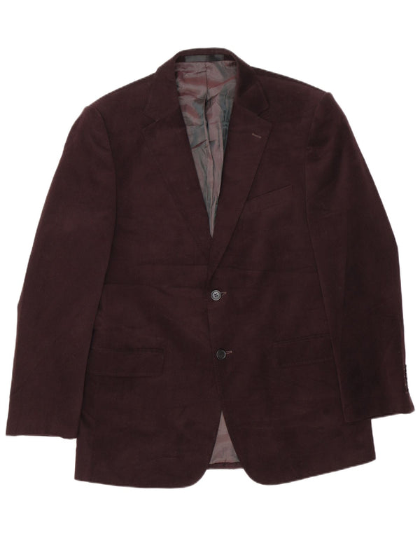 Giacca blazer a 2 bottoni da uomo Marks & Spencer UK 40 poliestere marrone medio