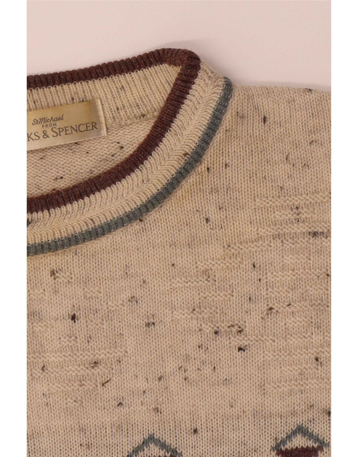 Maglione maglione girocollo da uomo Marks & Spencer St. Michael XL Beige