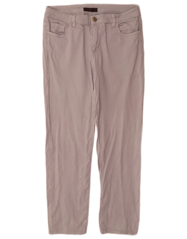 Pantaloni Casual Dritti Donna Trussardi W31 L28 Cotone Grigio