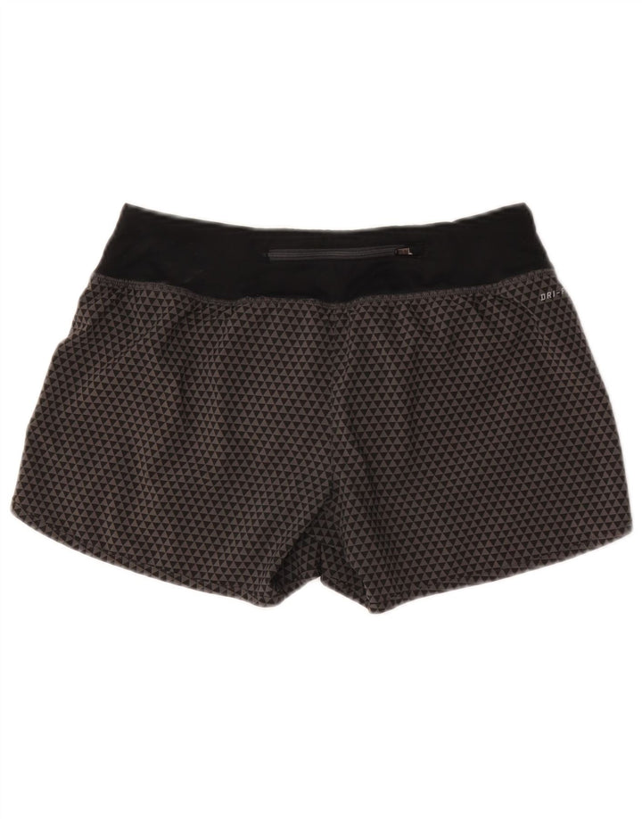 Pantaloncini sportivi Nike da donna UK 10 piccoli poliestere geometrico grigio